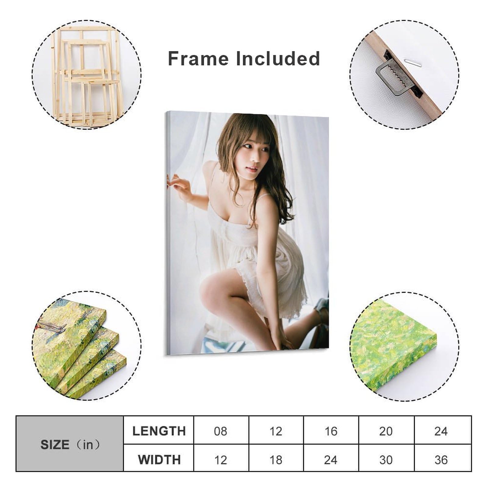 Amazon.co.jp: 清純かわいいNMB48渋谷凪咲写真水着 キャンバス 壁